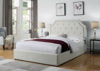 Hermosa Beige Upholstered Cal. King Bed