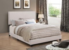 Boyd Upholstered Ivory Cal. King Bed