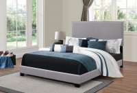 Boyd Upholstered Grey King Bed