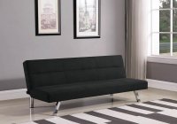 Modern Black and Chrome Sofa Bed