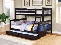 Chapman Transitional Black Twin-over-Full Bunk Bed