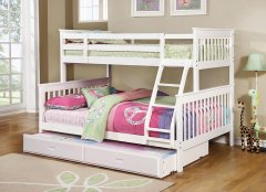 Chapman Transitional White Twin-over-Full Bunk Bed