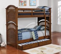 Halsted Casual Walnut Twin-over-Twin Bunk Bed