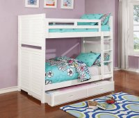 Edith Cottage White Twin-over-Twin Bunk Bed