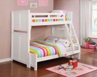 Edith Cottage White Twin-over-Full Bunk Bed