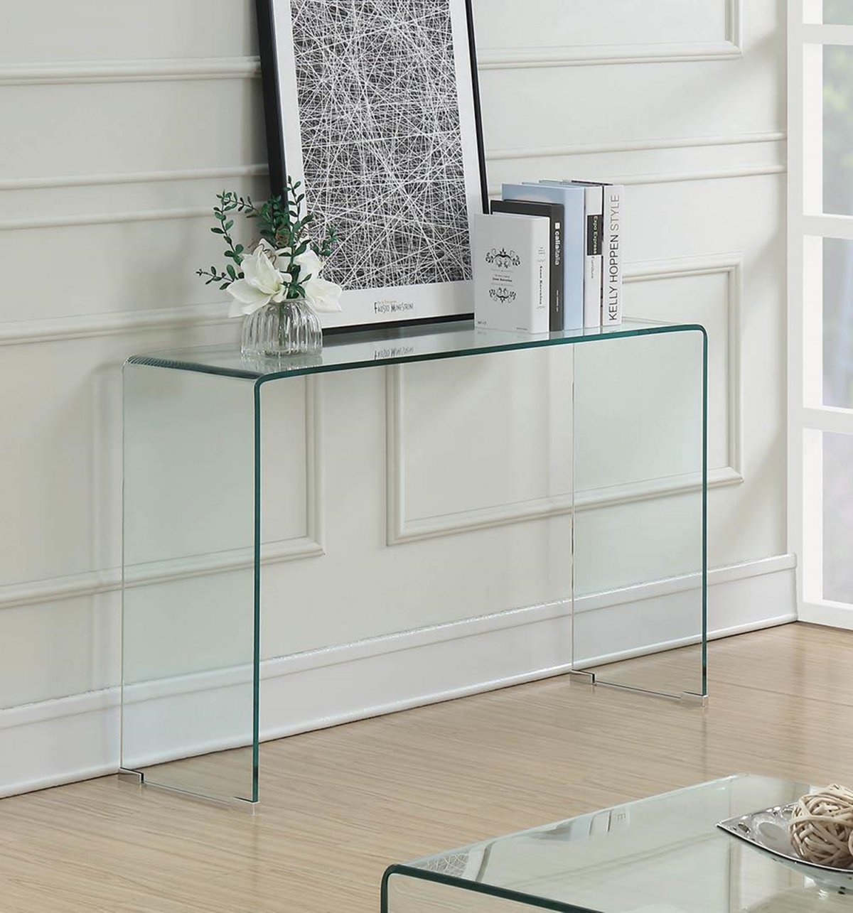 Contemporary Clear Sofa Table