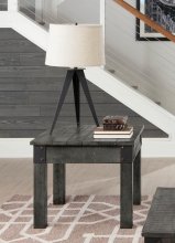 Country Rustic Grey End Table