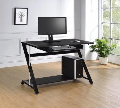 Contemporary Black Computer Desk