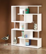 Transitional White Bookcase