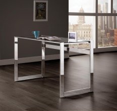 Chrome and Glass Top Writing Desk