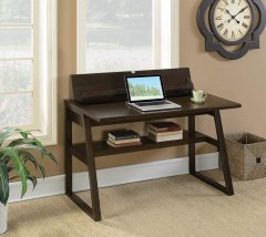 Chestnut Writing Desk With Power Outlet
