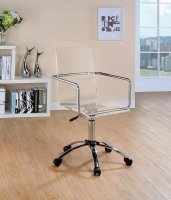 Contemporary Clear Acrylic Office Chair