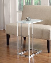 Transitional Chrome Snack Table
