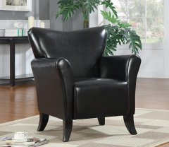 Casual Black Accent Chair