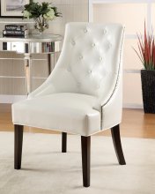 Casual White Accent Lounge Chair
