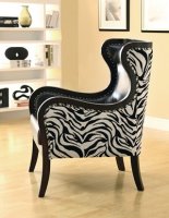 902069 Accent Chair (Black/Zebra Pattern)