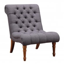 Casual Charcoal Grey Accent Chair