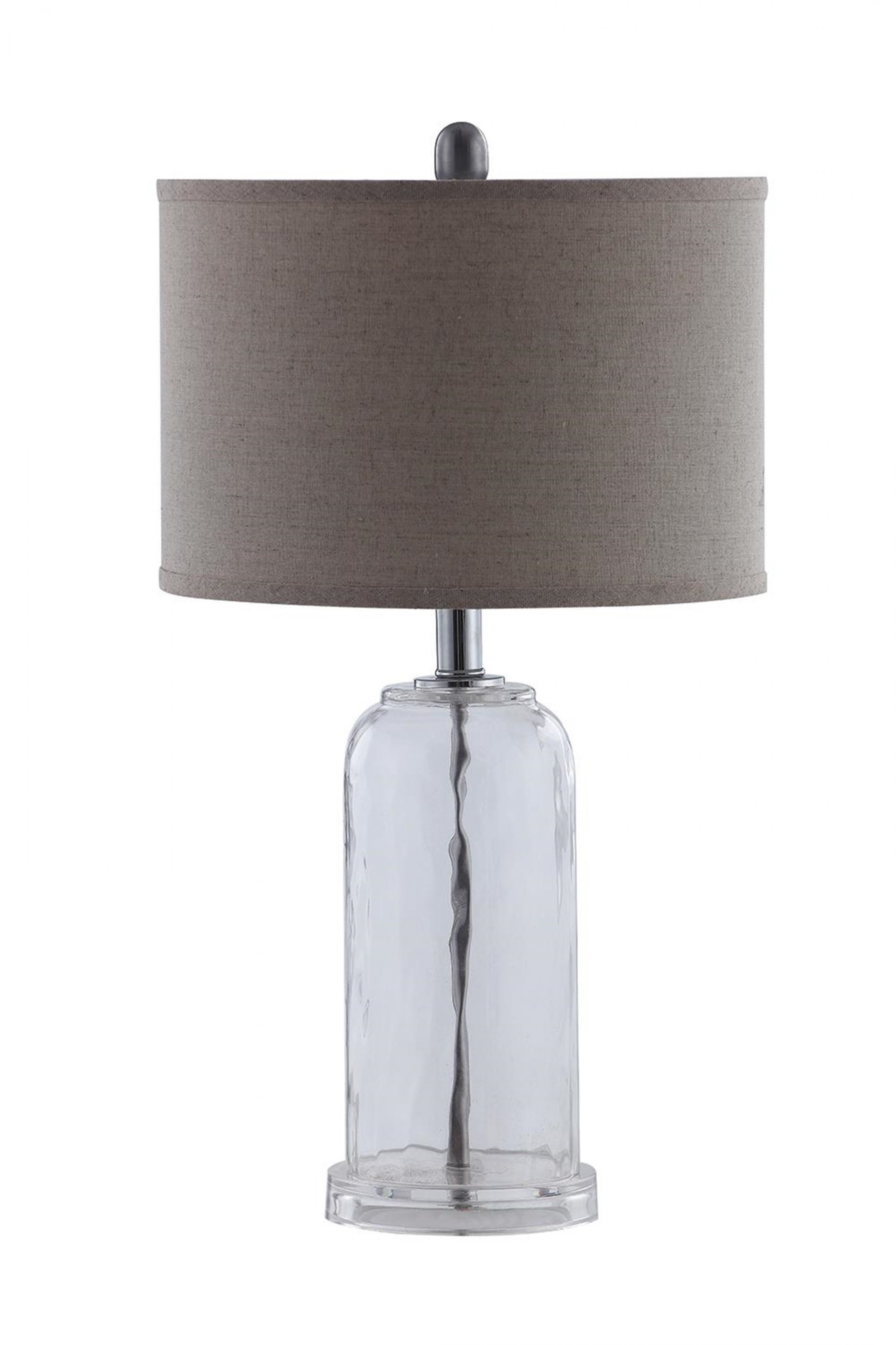 White and Glass Table Lamp - Click Image to Close