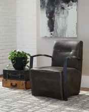 Industrial Brown and Grey Accent Chair