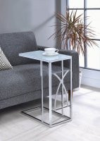 Contemporary Chrome Snack Table