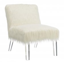 Contemporary White Accent Chair