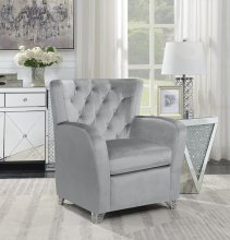 Contemporary Grey Accent Chair