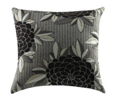 905014 Accent Pillow (Black/White Floral)