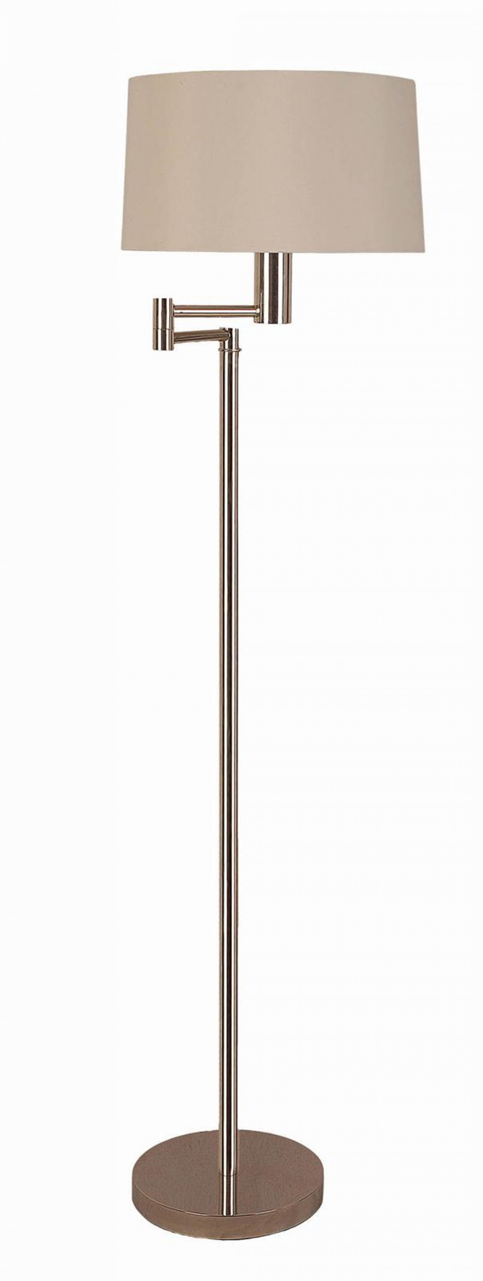 Transitional Polished Nickel Floor Lamp - Click Image to Close