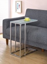 Mid-Century Modern Concrete and Black Accent Table