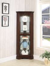 Traditional Golden Brown Curio Cabinet