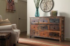 Industrial Reclaimed Wood Accent Cabinet