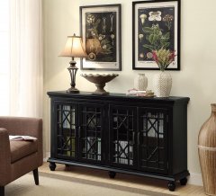 Traditional Black Accent Cabinet