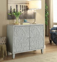 Transitional Grey Accent Cabinet