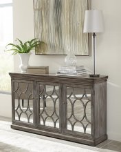 Transitional Antique Grey Accent Cabinet