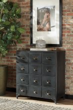 Industrial Black Accent Cabinet