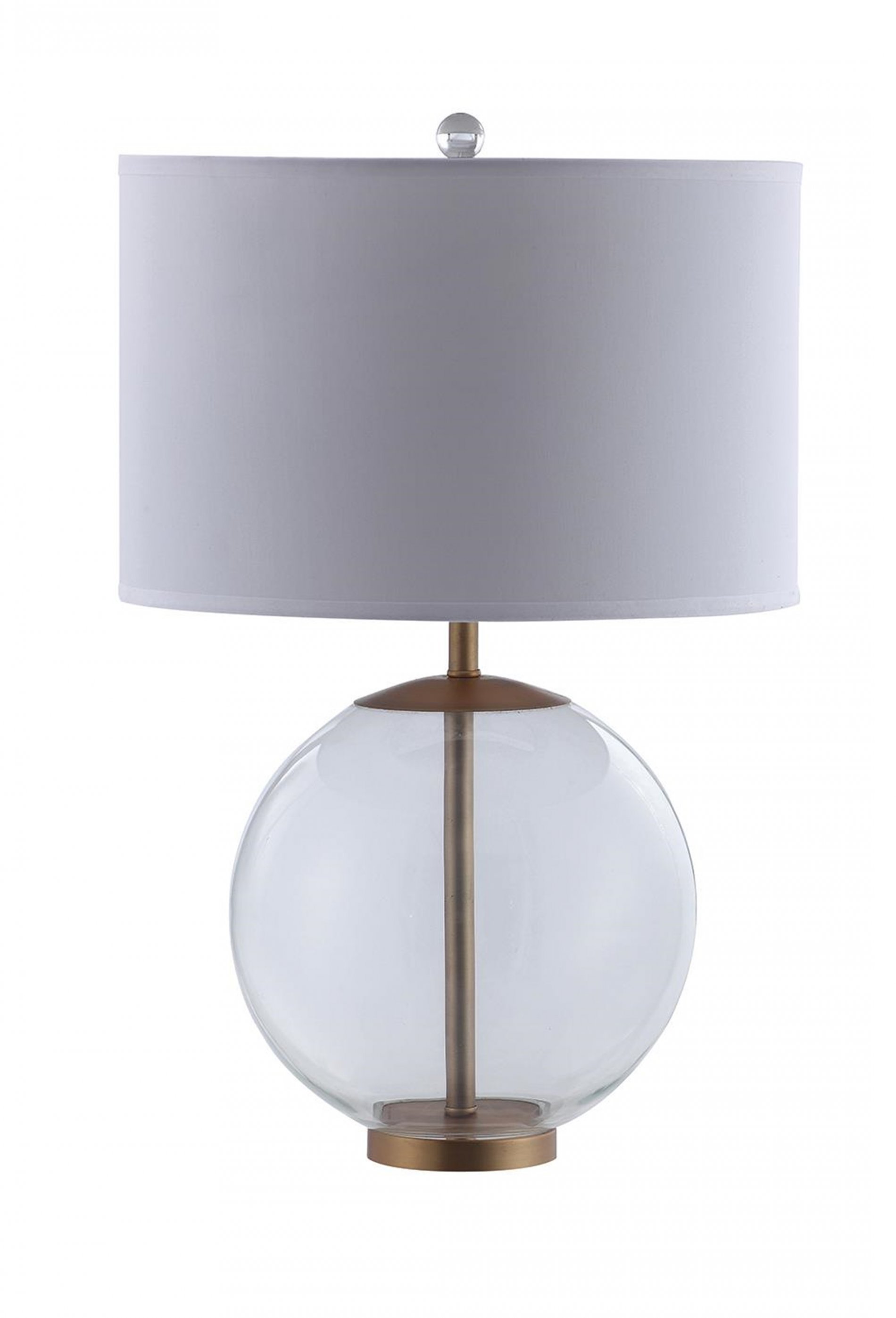 White and Clear Table Lamp - Click Image to Close