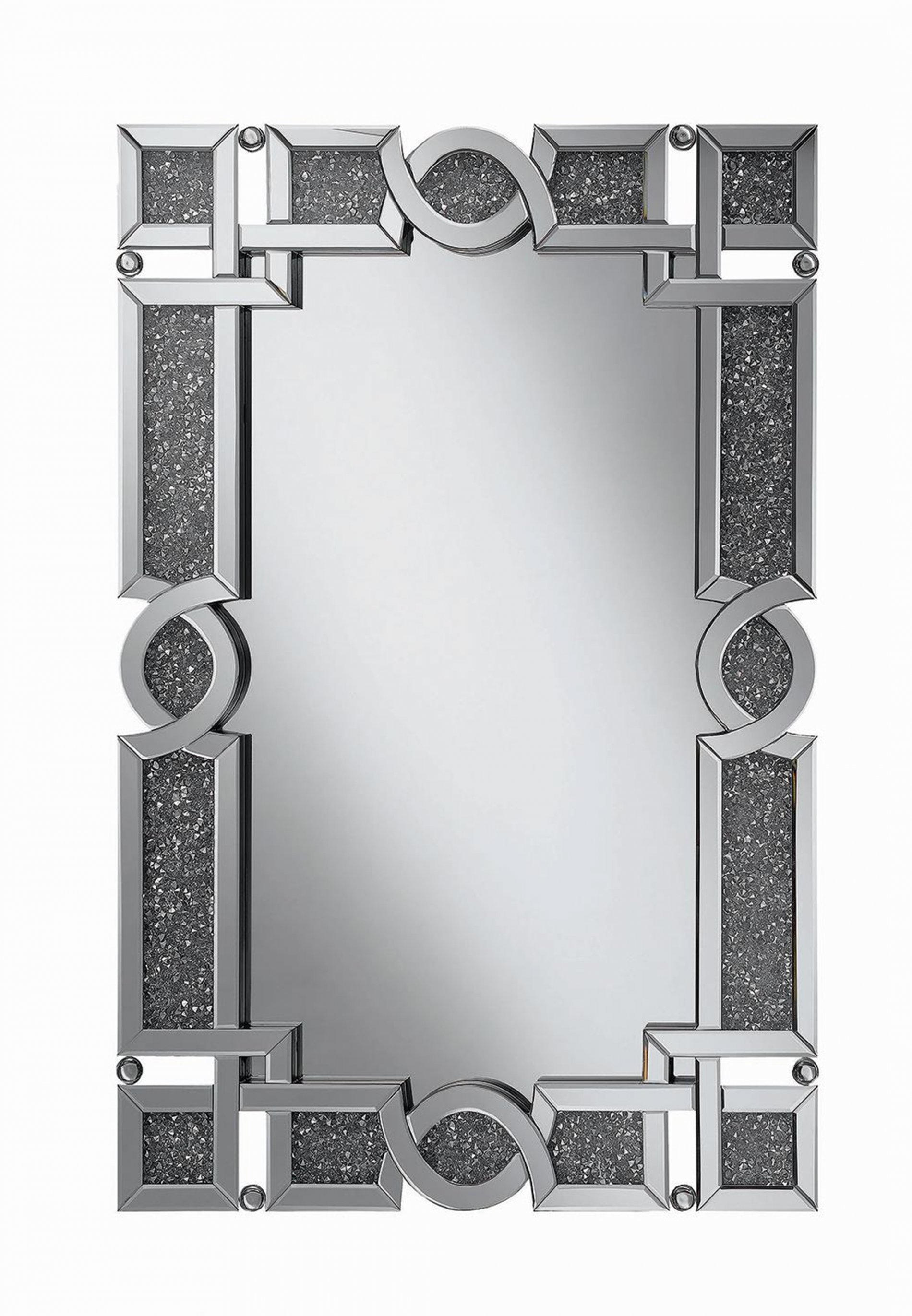 Ornate Silver Wall Mirror - Click Image to Close