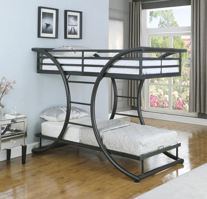 Stephan Twin Over Twin Bunk Bed Gunmetal