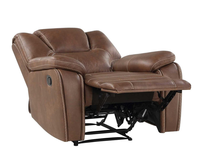 Steve Silver Katrine Manual Recliner in Chestnut Brown