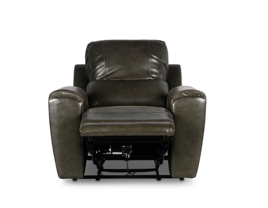 Steve Silver Laurel Leather Dual Power Recliner in Grey