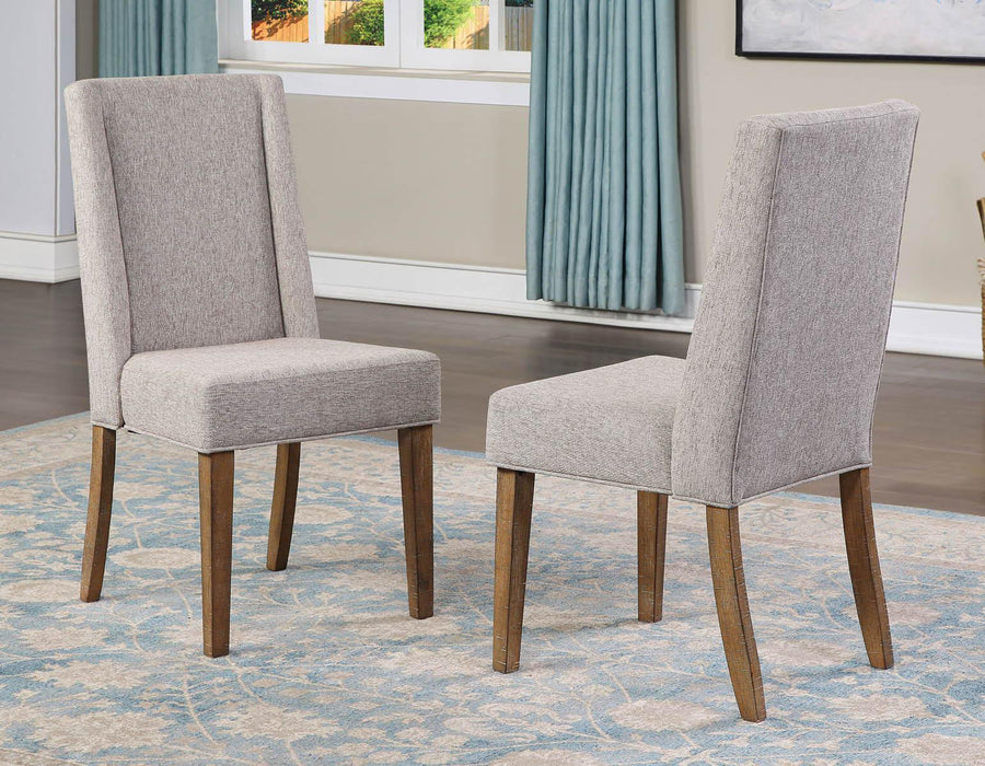 Steve Silver Riverdale Upholstered Chair in Driftwood (Set of 2)