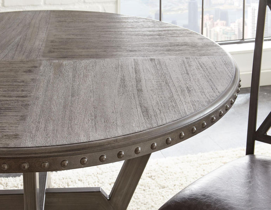 Steve Silver Alamo Round Dining Table in Gray