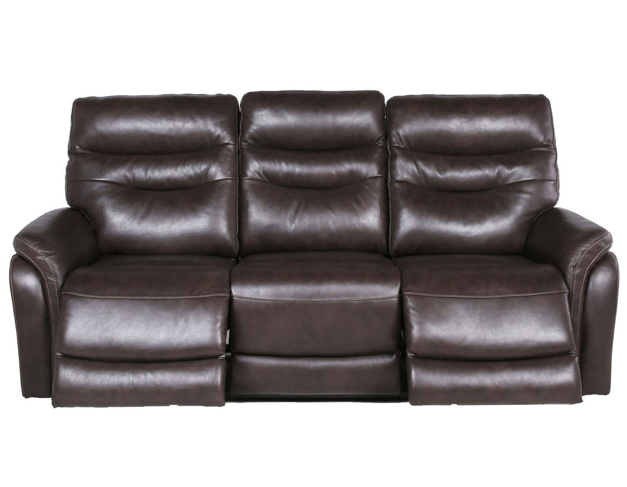 Steve Silver Fortuna Leather Dual Power Reclining Sofa in Coffee