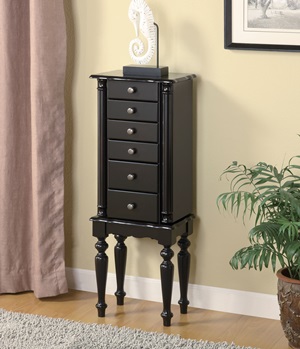 900024 Jewelry Armoire (Black) - Click Image to Close