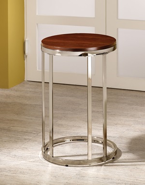 901031 Accent Table (Cherry/Nickel) - Click Image to Close