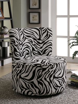 902002 Swivel Chair (Zebra Pattern) - Click Image to Close